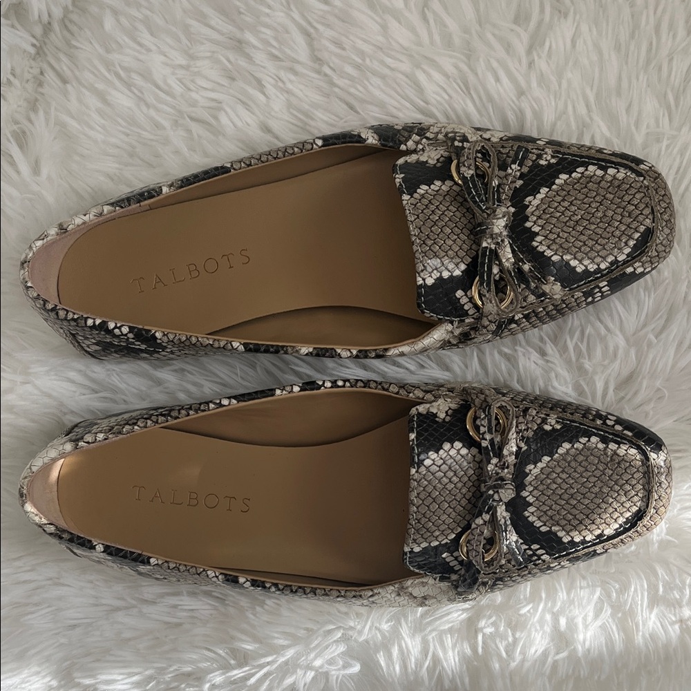 Talbots Snakeskin Patterned Loafers - image 2